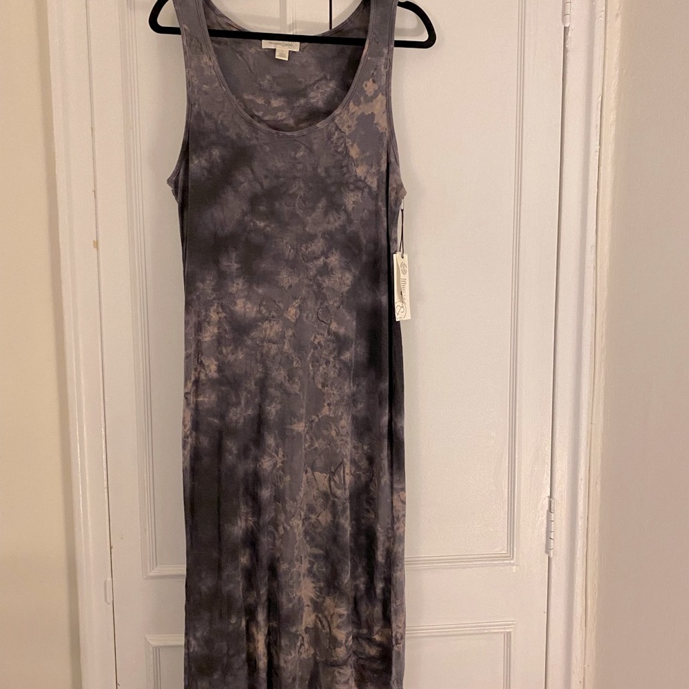 XL TIEDIE ribbed midi tank dress, sz Large but listed as an XL since it runs big